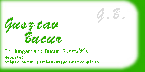 gusztav bucur business card